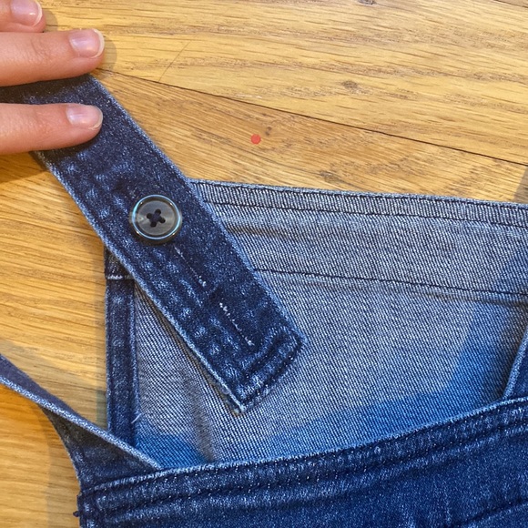 Denim overalls with waist tie and adjustable straps - Picture 3 of 5
